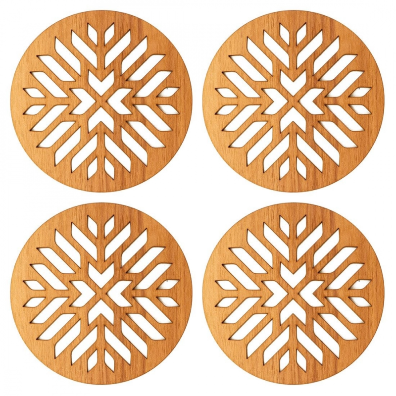 Wooden Coasters for Tea Coffee (Set of 4) - Image 3