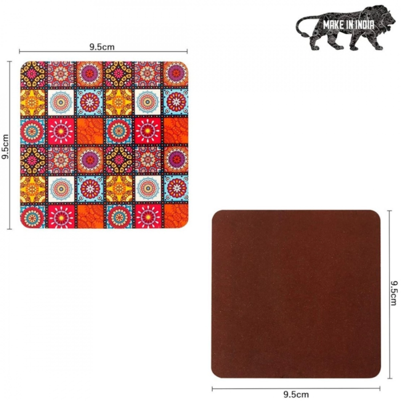 Wooden Coasters for Tea Coffee (Set of 4) - Image 2