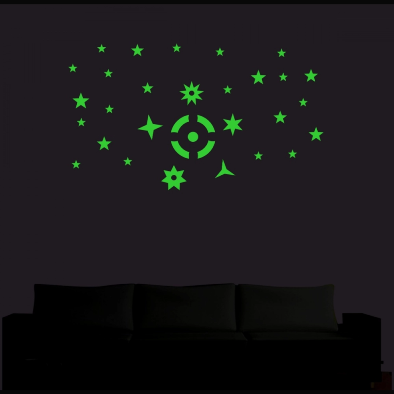 Generic Green Galaxy Of Stars With Moon Radium Wall Sticker - Image 4
