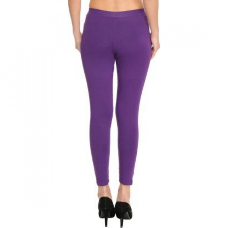 Generic Women's Cotton Leggings (Color:Purple) - Image 2