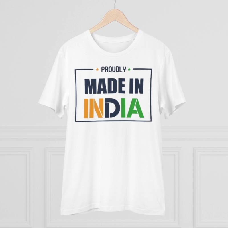 Generic Men's PC Cotton Made In India Printed T Shirt (Color: White, Thread Count: 180GSM) - Image 3