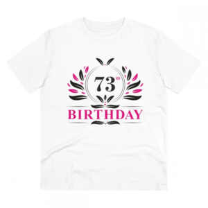 Generic Men's PC Cotton 73rd Birthday Printed T Shirt (Color: White, Thread Count: 180GSM)