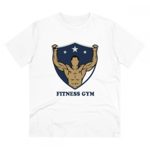 Generic Men's PC Cotton Fittnes Gym Printed T Shirt (Color: White, Thread Count: 180GSM)