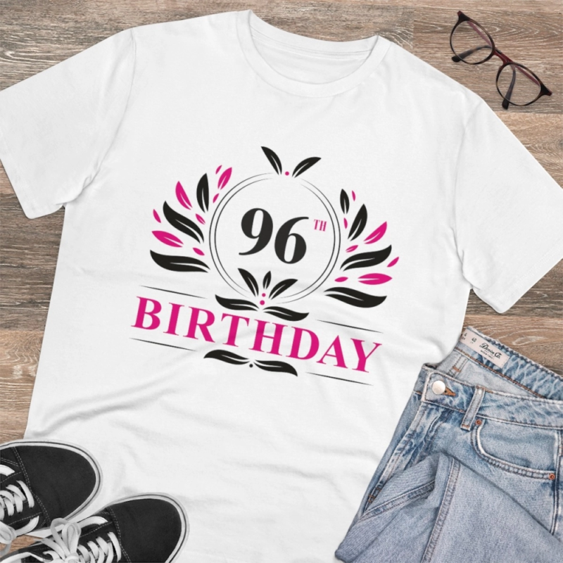 Generic Men's PC Cotton 96th Birthday Printed T Shirt (Color: White, Thread Count: 180GSM) - Image 4