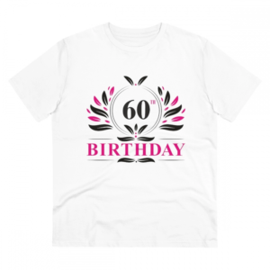 Generic Men's PC Cotton 60th Birthday Printed T Shirt (Color: White, Thread Count: 180GSM)