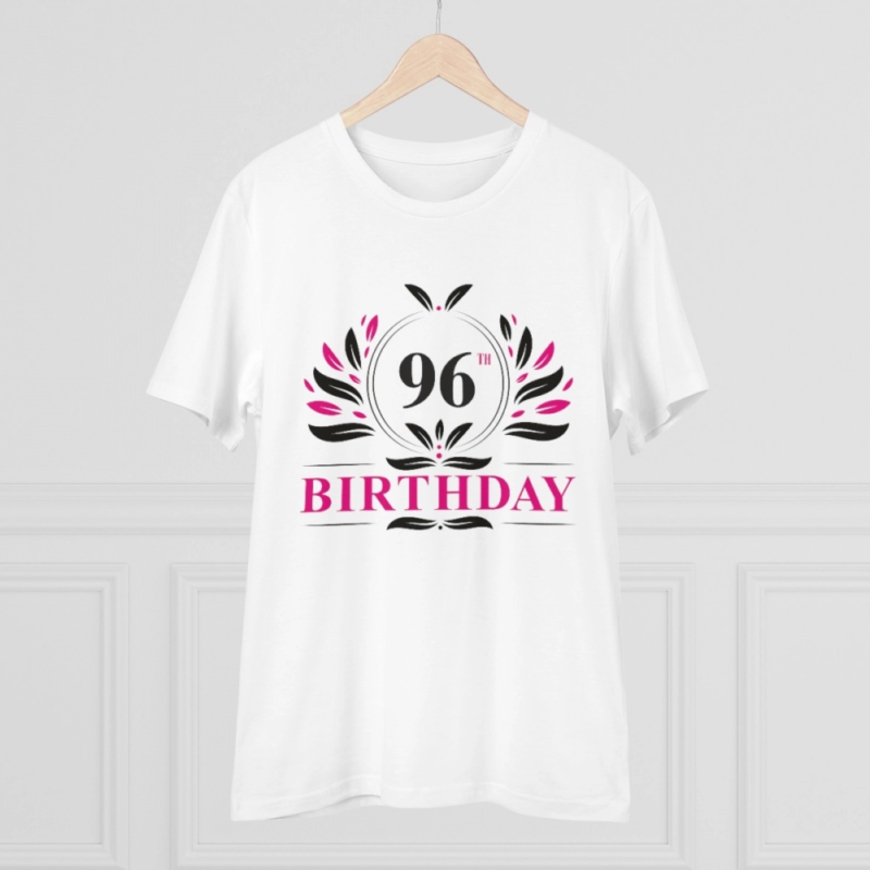 Generic Men's PC Cotton 96th Birthday Printed T Shirt (Color: White, Thread Count: 180GSM) - Image 3