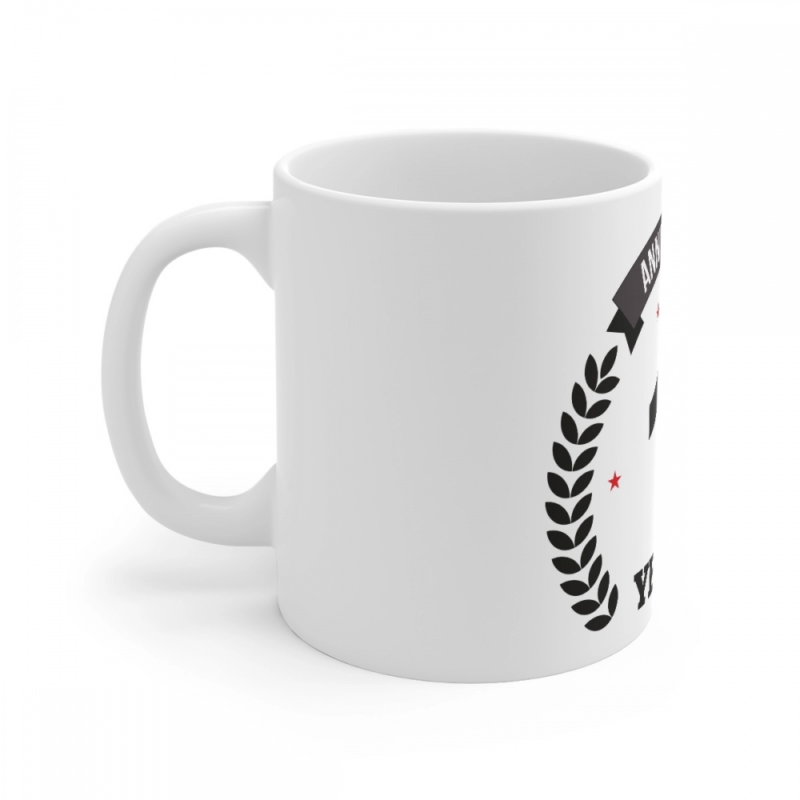 Generic Ceramic 28th Anniversary Printed Coffee Mug (Color: White, Capacity:330ml) - Image 3