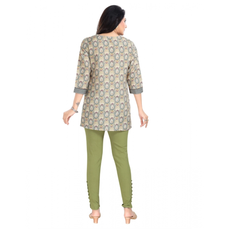 Generic Women's 3/4th Sleeve Viscose Blend Tunic Short Top (Multicolor) - Image 6