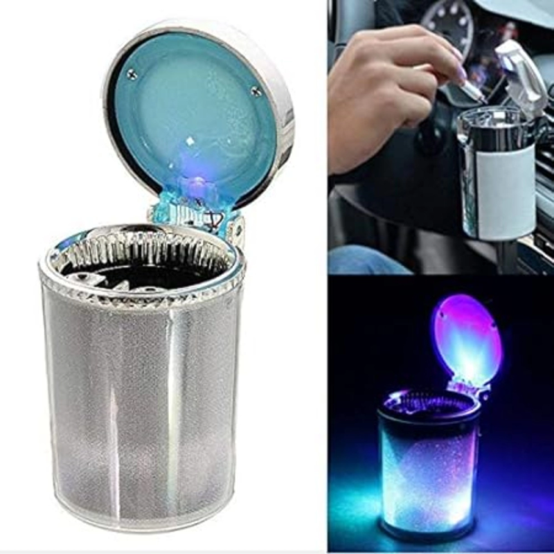 Generic Designer Car Ash Tray Ashtray With Blue Led Light & Rainbow Colors (Multicolor) - Image 3