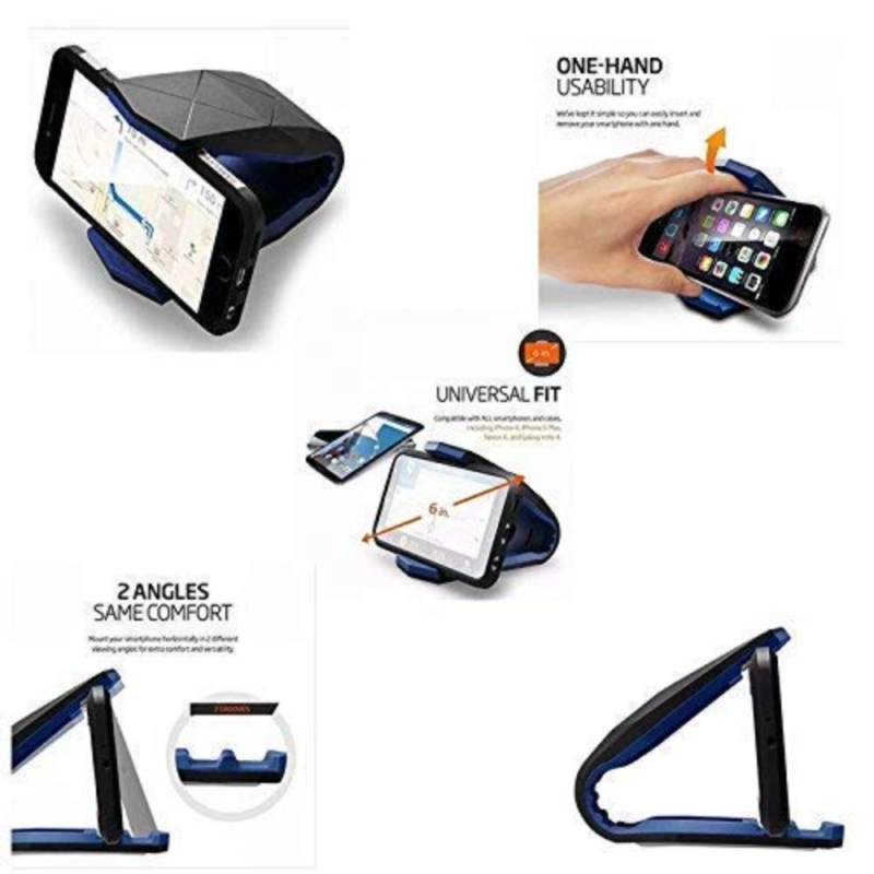 Generic Mobile Holder For Car Dashboard (Black) - Image 2