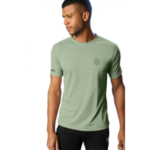 Generic Men's?Casual Half sleeve Solid?Polyester Crew Neck T-shirt (Pista)