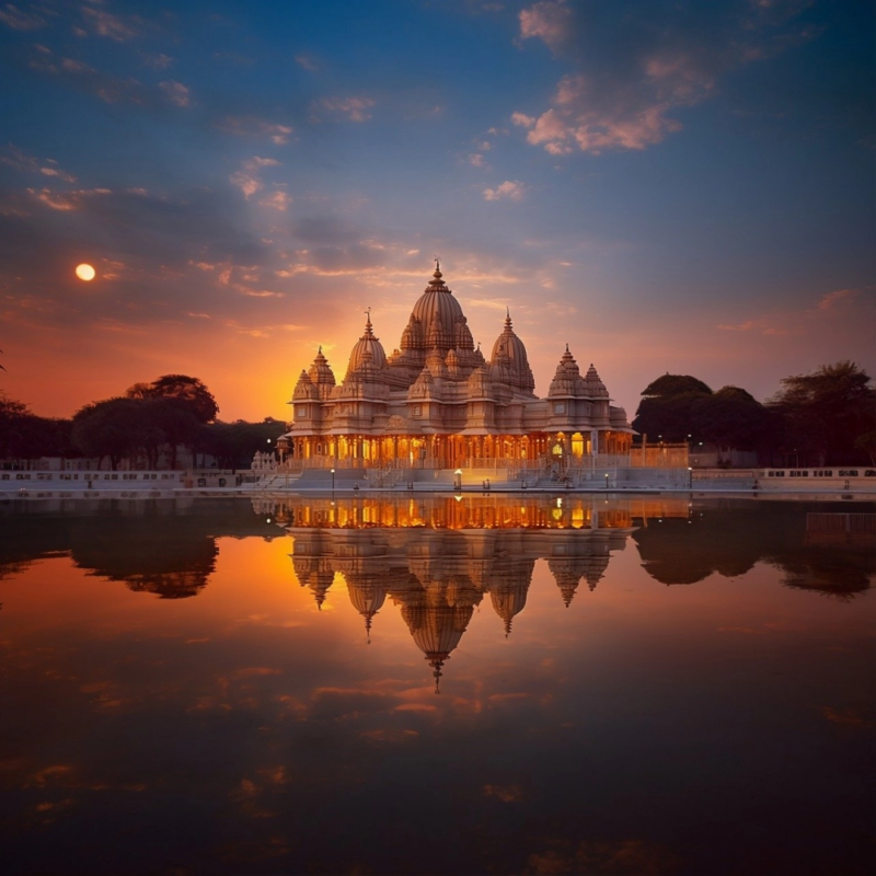 Printed Ayodhya Hard Mobile Case Cover - Image 2