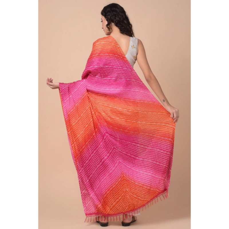 Generic Women's Chanderi Printed Dupatta (Multicolor, Length:?2.25 to 2.50 Mtr) - Image 5