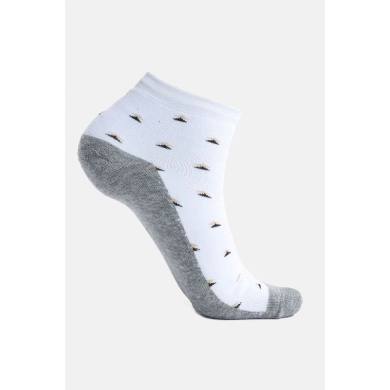 Generic 4 Pairs Men's Casual Cotton Blended Printed Mid-Calf length Socks (White) - Image 5