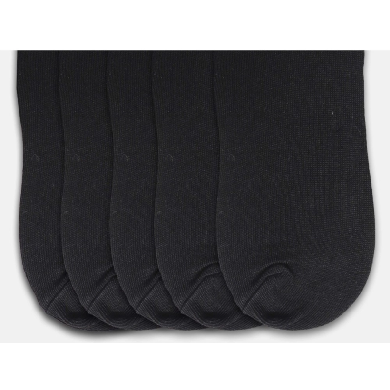 Generic 5 Pairs Unisex Casual Cotton Blended Solid Ankle length Socks (Black) - Image 2