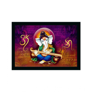 Generic Ganesh Photo with Synthetic Photo Frame (Multicolor)