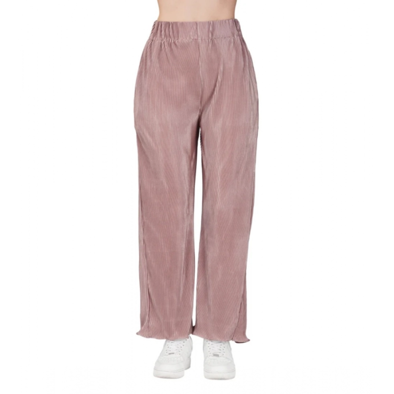 Generic Women's Casual Cotton Blend Striped Bottomwear (Pink) - Image 3