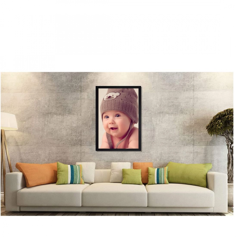 Generic Baby Photo Painting with Synthetic Photo Frame (Multicolor) - Image 2