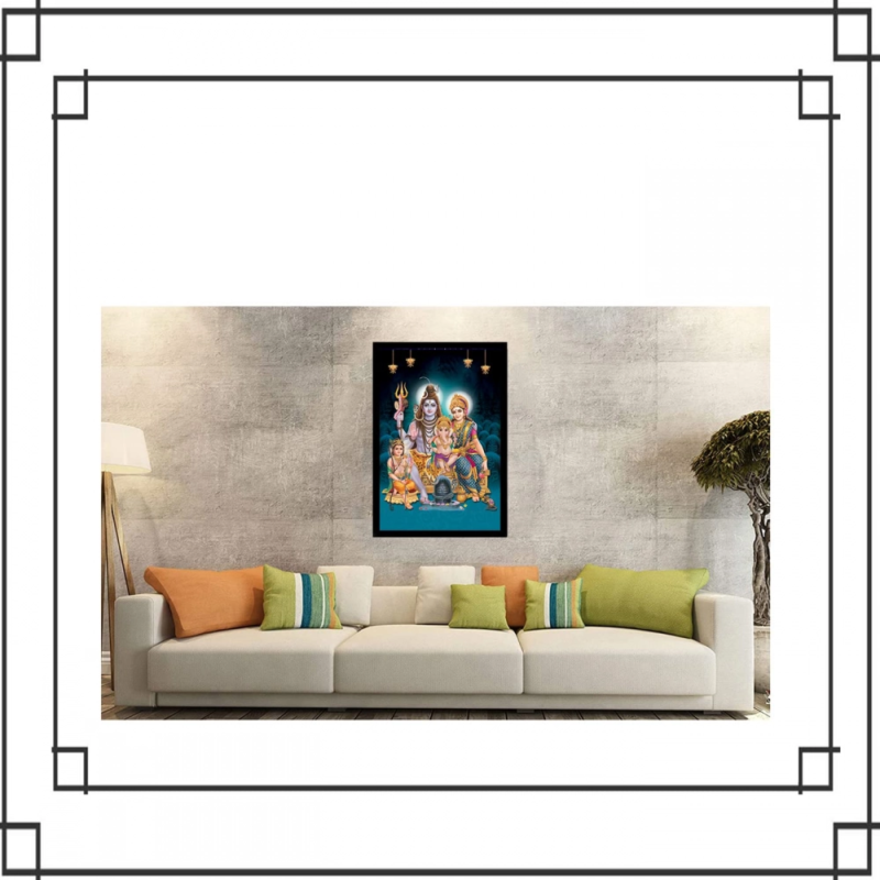 Generic Lord Shiva Painting with Synthetic Photo Frame (Multicolor) - Image 2