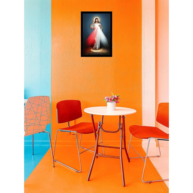 Generic Jesus Christ Painting with Synthetic Photo Frame (Multicolor) - Image 2