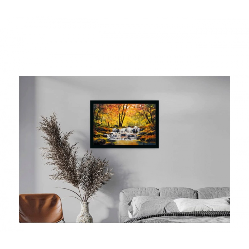 Generic Natural Wate Painting with Synthetic Photo Frame (Multicolor) - Image 2