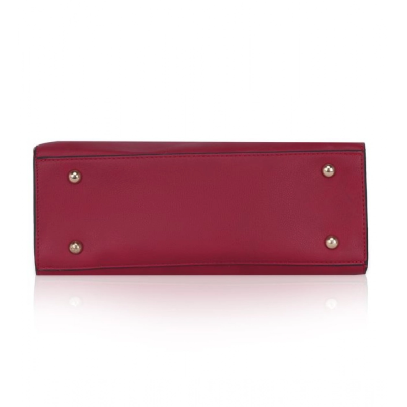 Generic Women's Faux Leather Solid Handbag (Maroon) - Image 3