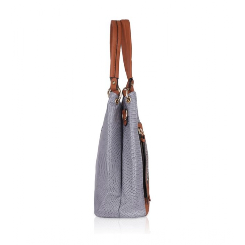 Generic Women's Faux Leather Textured?Tote Bag (Blue) - Image 5