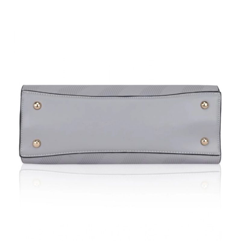 Generic Women's Faux Leather Textured?Adjustable?Long?Belt Handbag (Grey) - Image 3