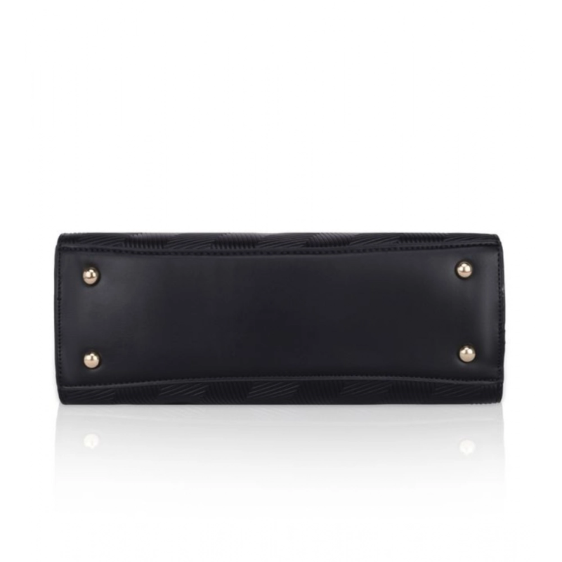 Generic Women's Faux Leather Textured?Adjustable?Long?Belt Handbag (Black) - Image 3
