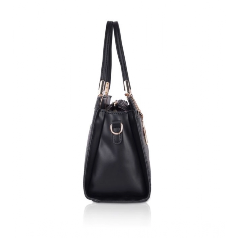 Generic Women's Faux Leather Textured?Adjustable?Long?Belt Handbag (Black) - Image 6