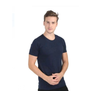 Generic Men's?Casual Short Sleeves Cotton Round Neck T-shirt (Navy blue)