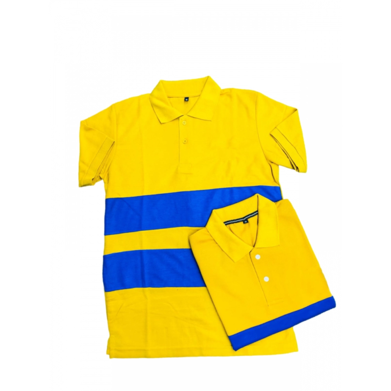 Generic Men's?Casual Short Sleeves Cotton Polo Neck T-shirt (Mustard)