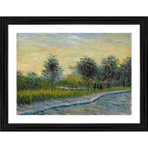 Generic Square Saint Pierre at Sunset 1887 Painting With Wood Photo Frame (Multicolor)