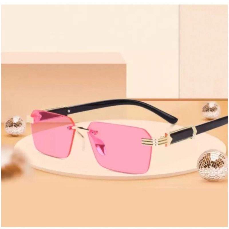 Generic Classic Unisex UV400 Protection Sunglasses (Pink) - Image 2