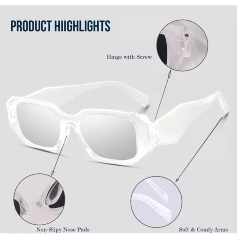 Generic Pack Of 2 Classic Unisex UV400 Protection Sunglasses (MultiColor) - Image 3