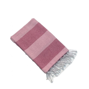 Generic Cotton Striped Bath Towels (Rose, Size:?30x59 In)