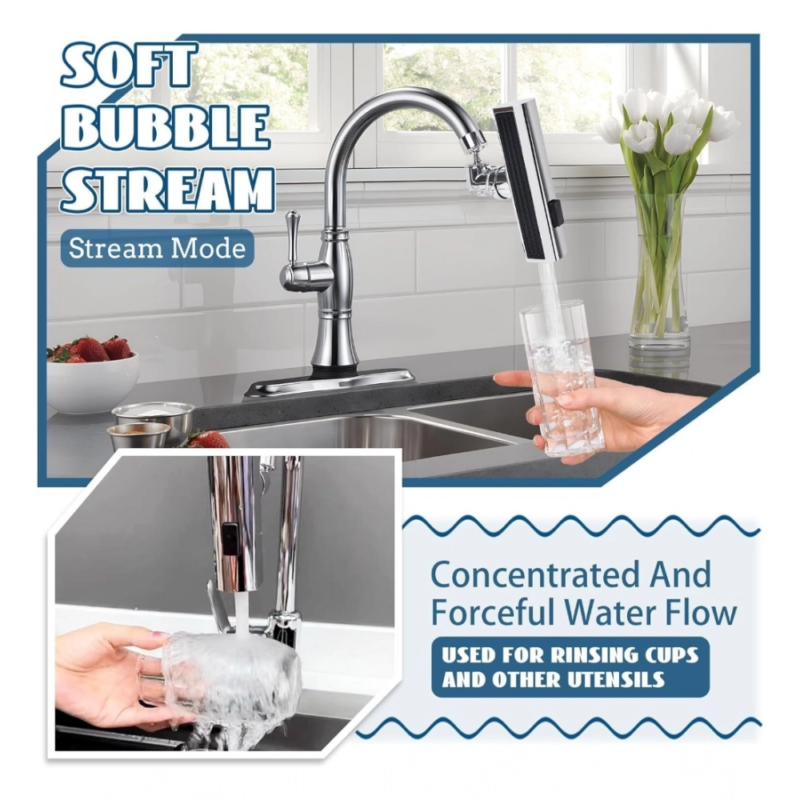 Generic Plastic Faucet Waterfall Kitchen Tap Anti Splashing (Silver) - Image 3