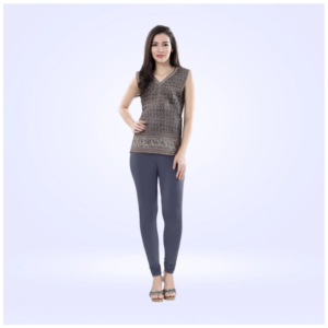 Generic Women's Cotton Blended Solid Churidar leggings (Navy)