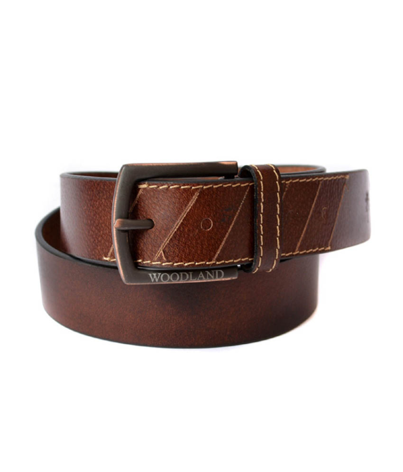 Brown Leather Casual Belt