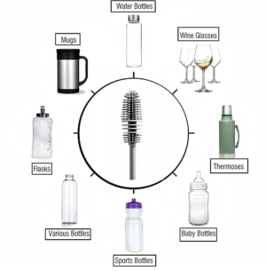 Seasons Extra Long Bottle Cleaning Brush Cleaner for Washing Narrow Neck Beer, Wine, Brewing Bottles, Hummingbird Feeder.