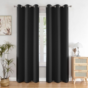 Seasons Long Door Curtains 8 Feet Single Pcs Solid 71% Blackout Decorative for Living Room,Bedroom