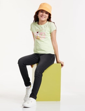 Girls Slim Fit Denim Black Jeans