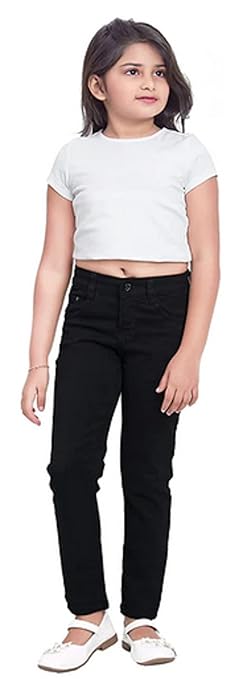 Girls Stretchable Denim Black Jeans