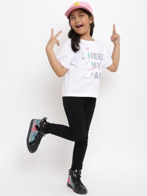 Girls Slim Fit Black Jeans
