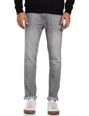 Classic Grey Men Cotton Rich Stretchable Jeans