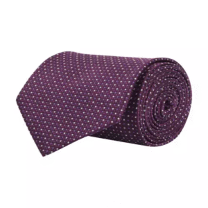 Seasons Men' s Purple & Silver Checks Woven Tie.