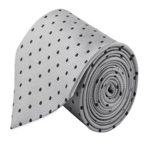 Seasons Men's Silver Grey Geometric Tie