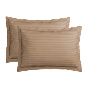 Seasons Premium 210 TC 100% Pure Cotton Satin Stripes Pillow Cover Set of 2 Pcs, for Hotel Hospital Uses, 18x28 inches - Grey