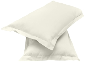 Seasons Solid 144 TC 100% Cotton 2 Piece Pillow Covers(Not Pillow), 18"x 27", Off-White, 144 TC
