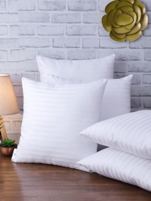 Seasons Cushions for Sofa, Microfibre Filled Soft Cushion,Pillow, White (Pack of 1 Cushion, 16x16 Inches)